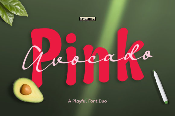 Pink Avocado Font for Web Design